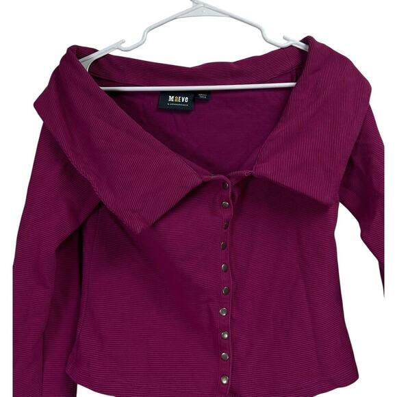 Anthropologie Maeve Button Up Blouse Off the Shoulder Small - Picture 4 of 11